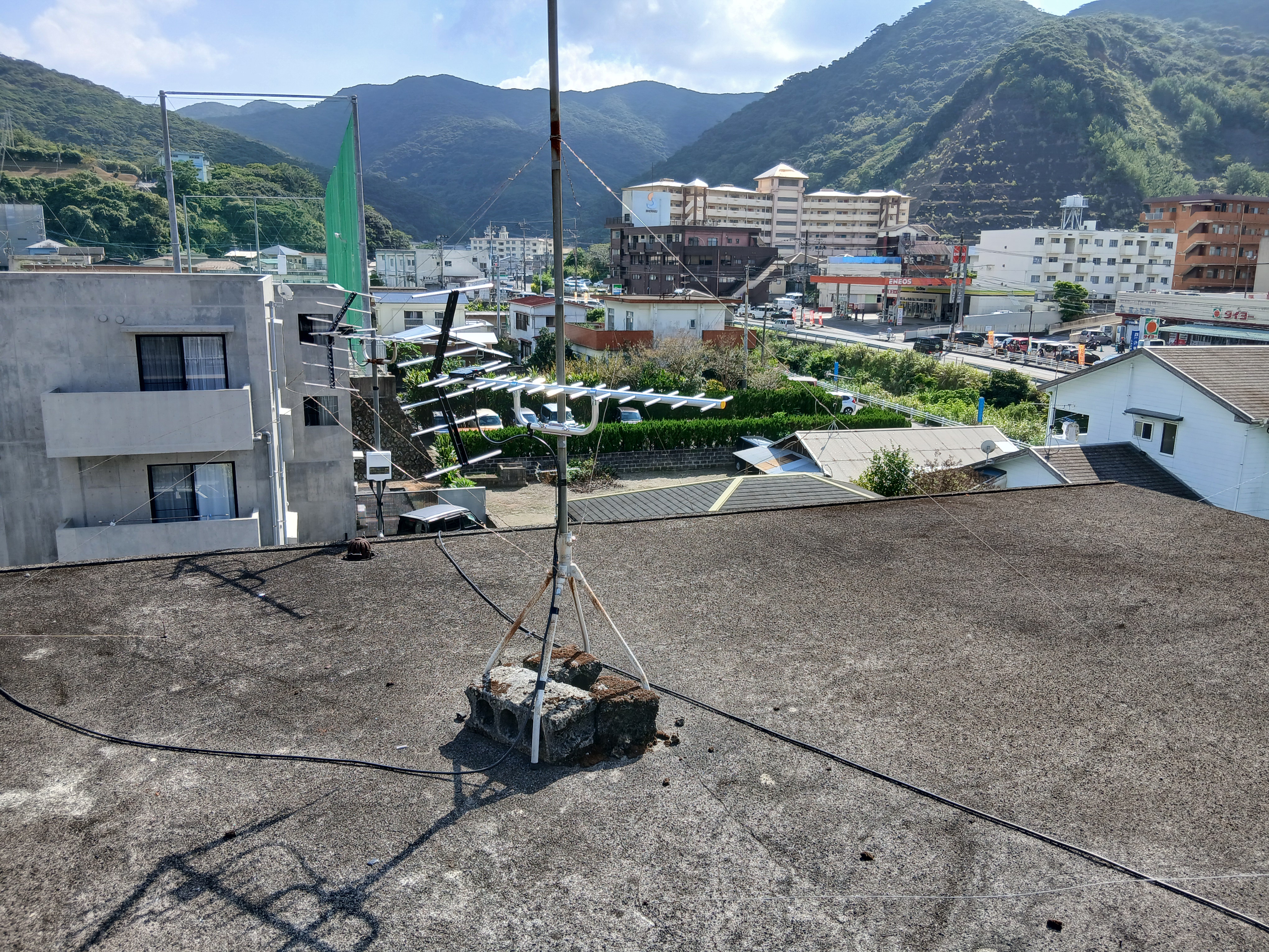 奄美市名瀬 某アパート アンテナ工事